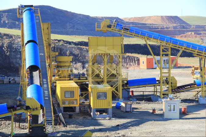 مشروع الرمل والحصى بقدرة 300 طن في الساعة في منغوليا
