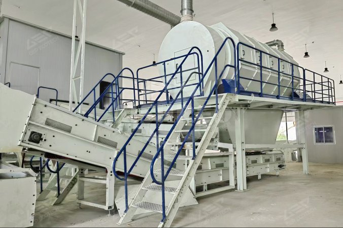 غربال طبلية لمشروع إعادة تدوير النفايات الصناعية في تشجيانغ، الصين