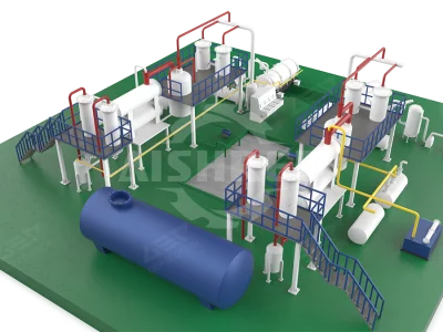 مصنع التحلل الحراري للإطارات على دفعات | آلة إعادة تدوير نفايات الإطارات إلى زيت للعمليات الصغيرة الحجم