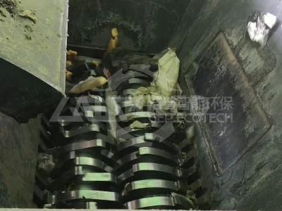 ماكينة تقطيع النفايات المنزلية، بديل لسلسلة Vecoplan VAZ ثنائية العمود